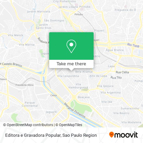 Editora e Gravadora Popular map