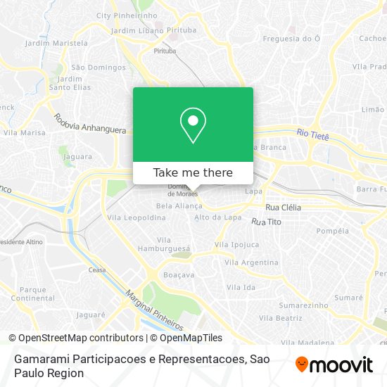 Mapa Gamarami Participacoes e Representacoes