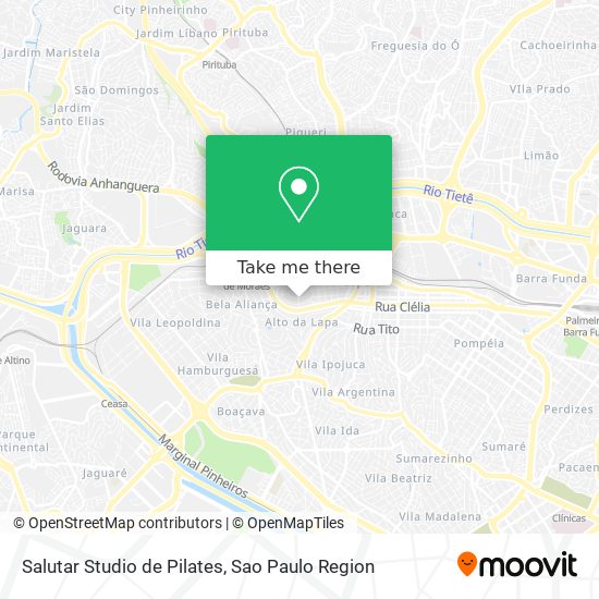 Mapa Salutar Studio de Pilates