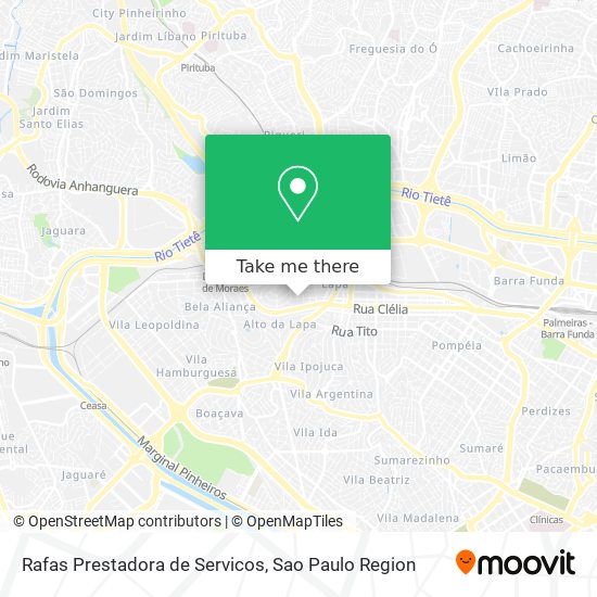 Rafas Prestadora de Servicos map