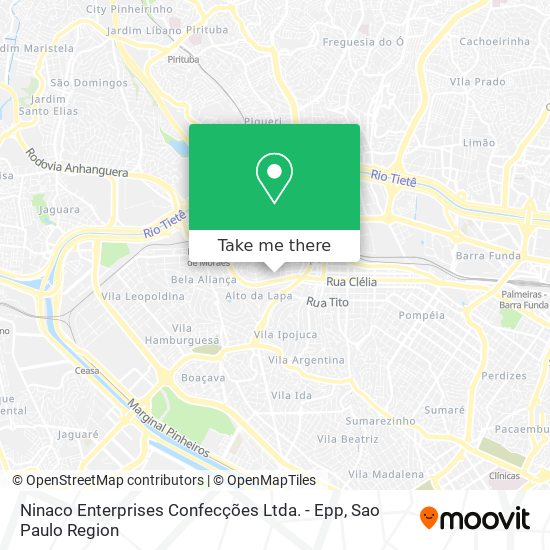 Ninaco Enterprises Confecções Ltda. - Epp map