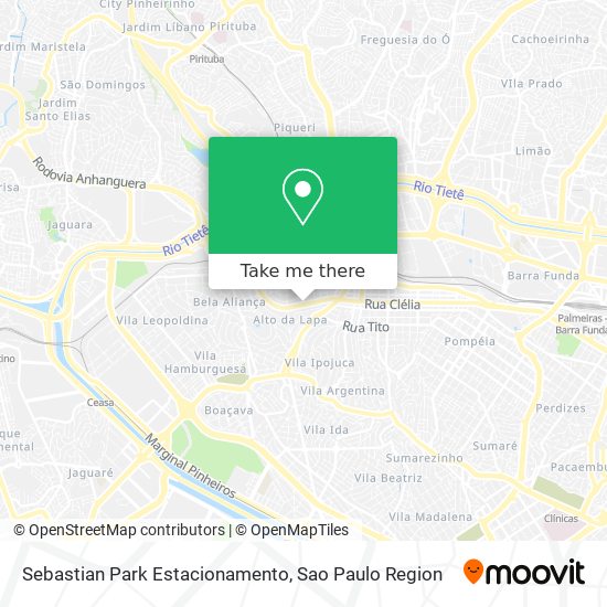 Mapa Sebastian Park Estacionamento
