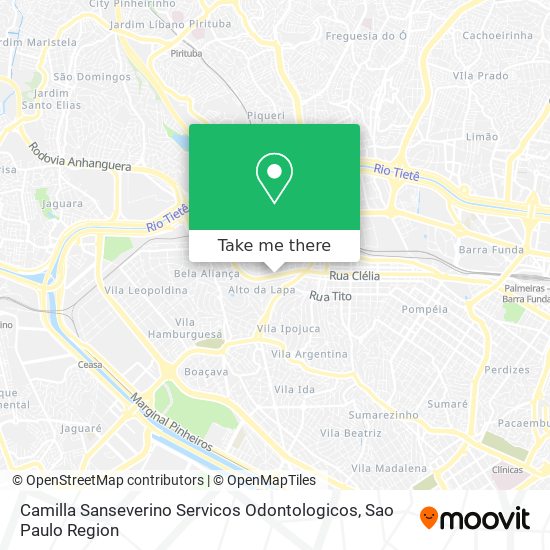 Camilla Sanseverino Servicos Odontologicos map