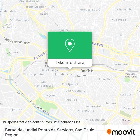 Barao de Jundiai Posto de Servicos map