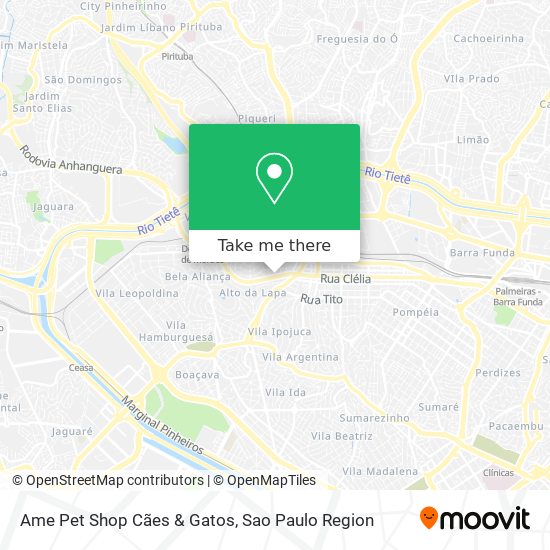 Mapa Ame Pet Shop Cães & Gatos