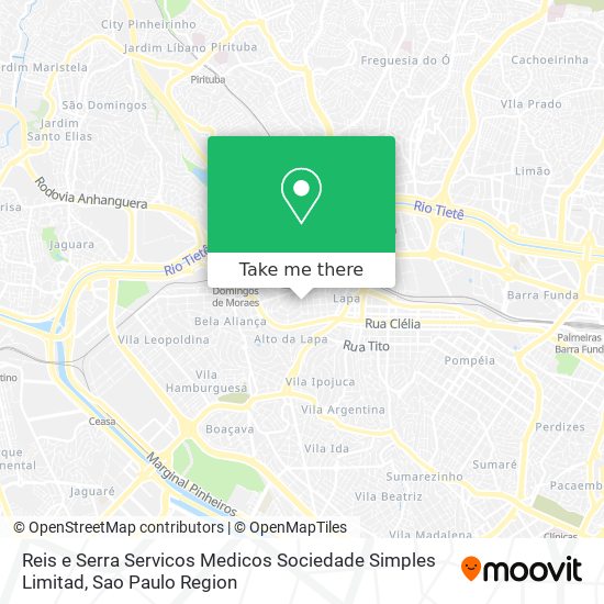 Mapa Reis e Serra Servicos Medicos Sociedade Simples Limitad