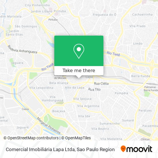 Comercial Imobiliária Lapa Ltda map