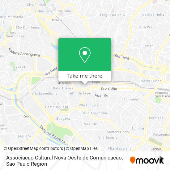 Mapa Associacao Cultural Nova Oeste de Comunicacao