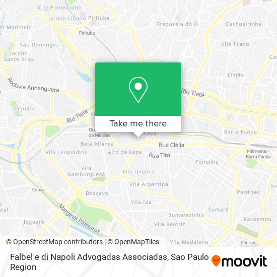 Mapa Falbel e di Napoli Advogadas Associadas