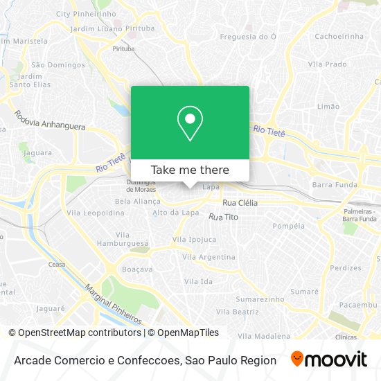 Arcade Comercio e Confeccoes map