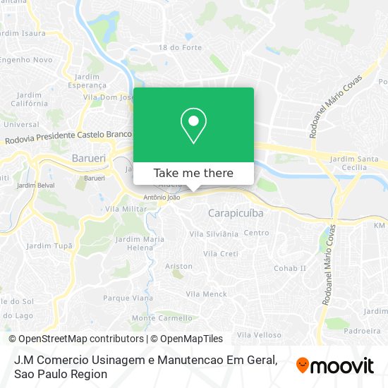 J.M Comercio Usinagem e Manutencao Em Geral map