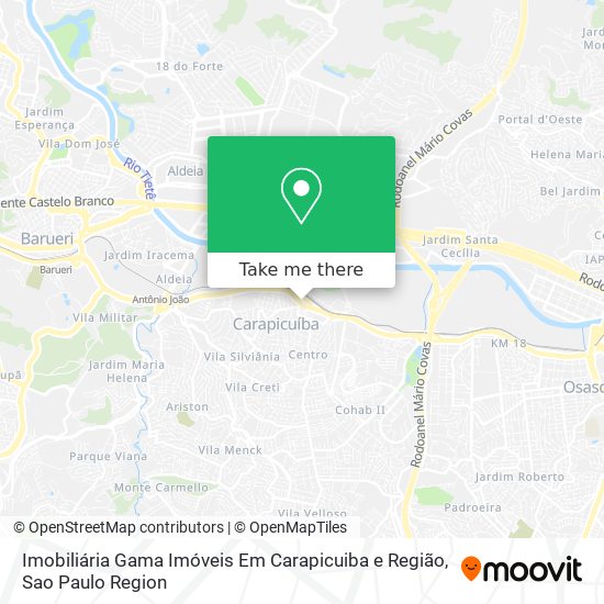 Imobiliária Gama Imóveis Em Carapicuiba e Região map