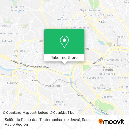 Salão do Reino das Testemunhas de Jeová map