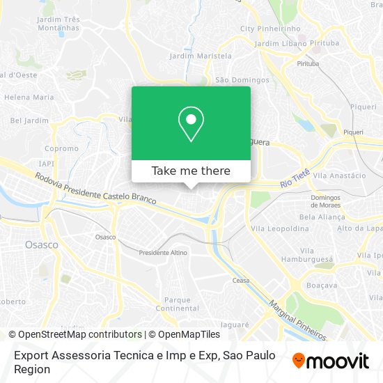 Export Assessoria Tecnica e Imp e Exp map