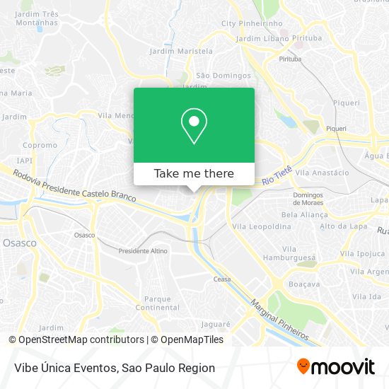 Mapa Vibe Única Eventos