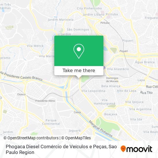 Mapa Phogaca Diesel Comércio de Veículos e Peças