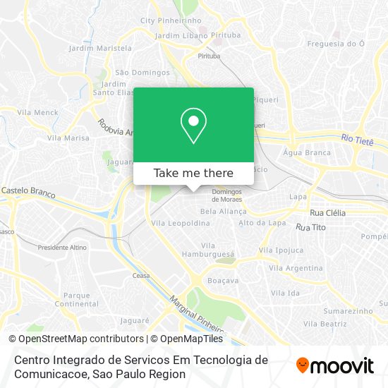 Mapa Centro Integrado de Servicos Em Tecnologia de Comunicacoe