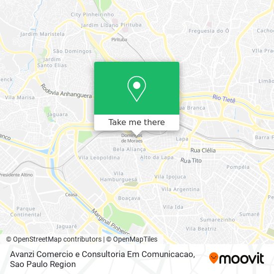 Avanzi Comercio e Consultoria Em Comunicacao map