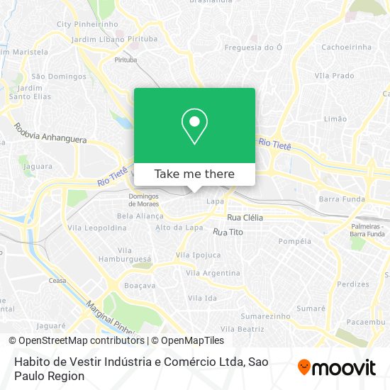 Mapa Habito de Vestir Indústria e Comércio Ltda