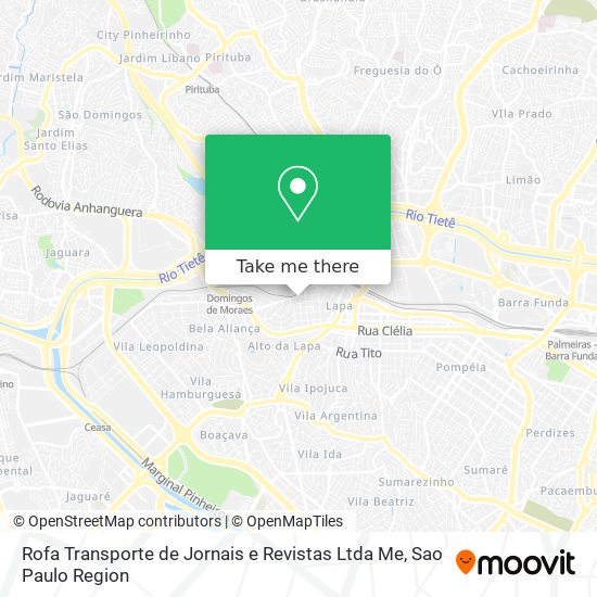 Rofa Transporte de Jornais e Revistas Ltda Me map