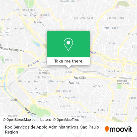 Rpo Servicos de Apoio Administrativos map