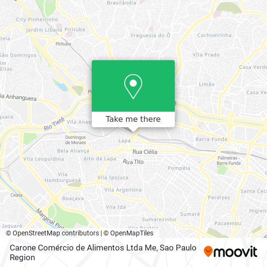 Mapa Carone Comércio de Alimentos Ltda Me