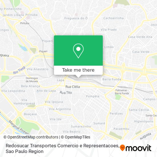 Redosucar Transportes Comercio e Representacoes map