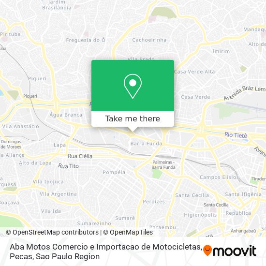 Mapa Aba Motos Comercio e Importacao de Motocicletas, Pecas