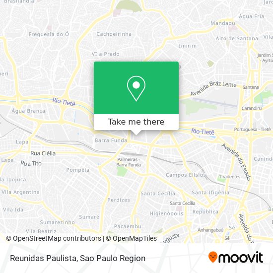 Mapa Reunidas Paulista
