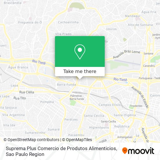 Mapa Suprema Plus Comercio de Produtos Alimenticios