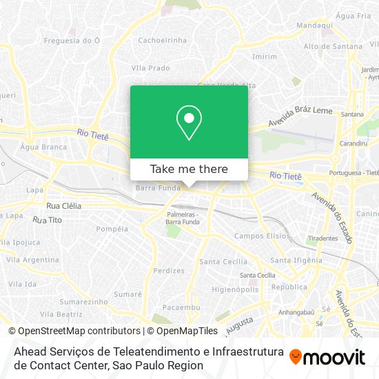 Mapa Ahead Serviços de Teleatendimento e Infraestrutura de Contact Center