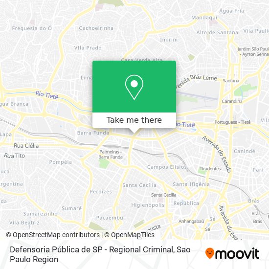 Mapa Defensoria Pública de SP - Regional Criminal
