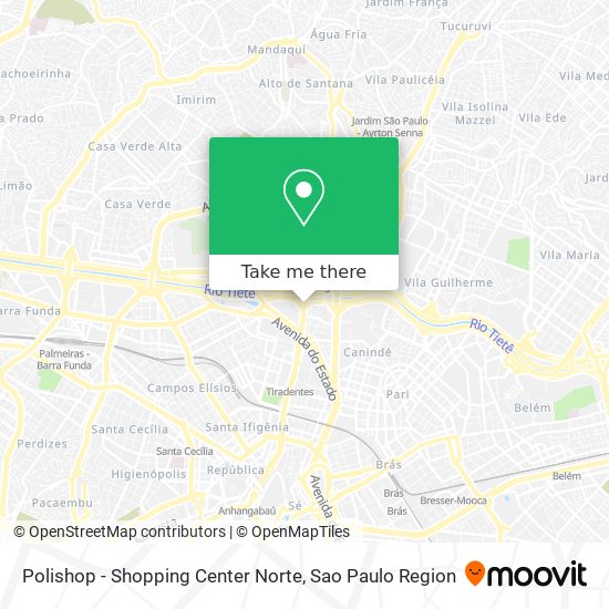 Mapa Polishop - Shopping Center Norte