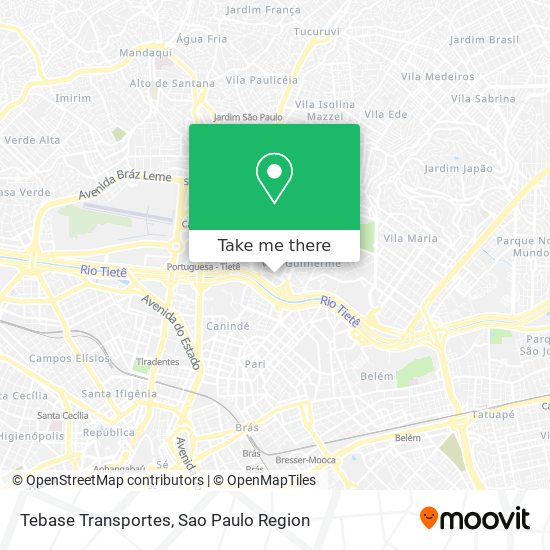 Tebase Transportes map