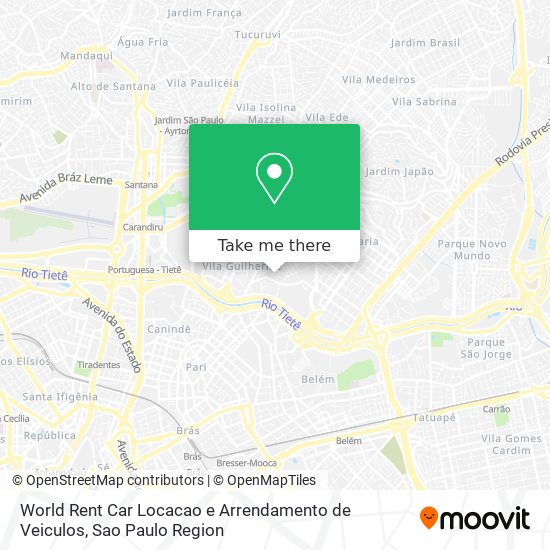 World Rent Car Locacao e Arrendamento de Veiculos map