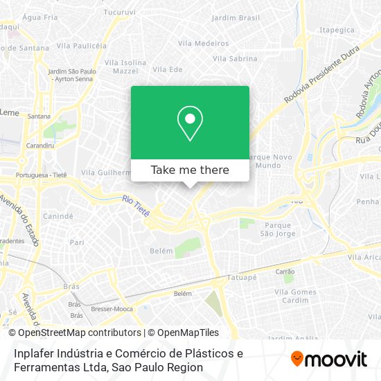 Inplafer Indústria e Comércio de Plásticos e Ferramentas Ltda map