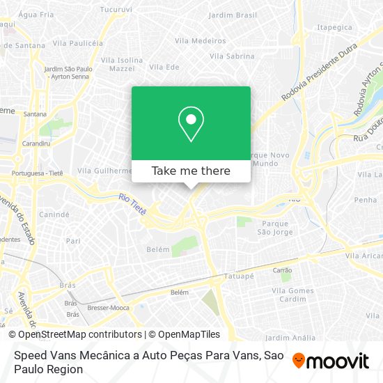 Speed Vans Mecânica a Auto Peças Para Vans map