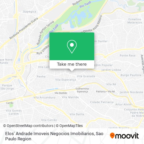 Mapa Elos' Andrade Imoveis Negocios Imobiliarios