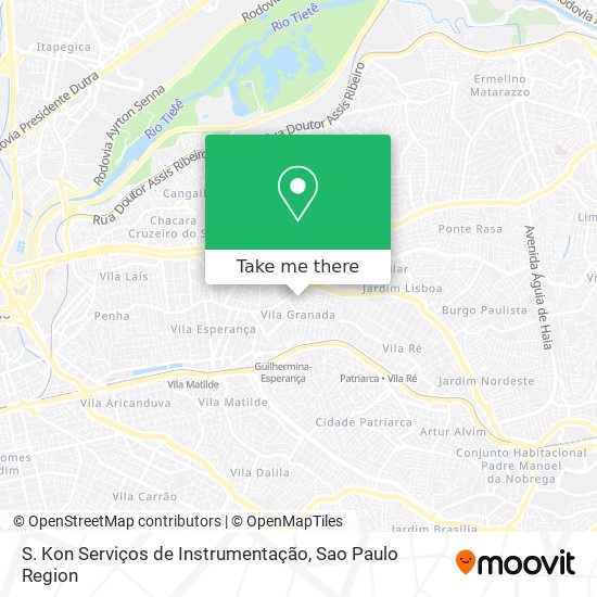 S. Kon Serviços de Instrumentação map