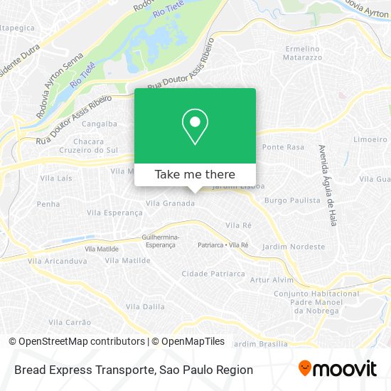 Bread Express Transporte map