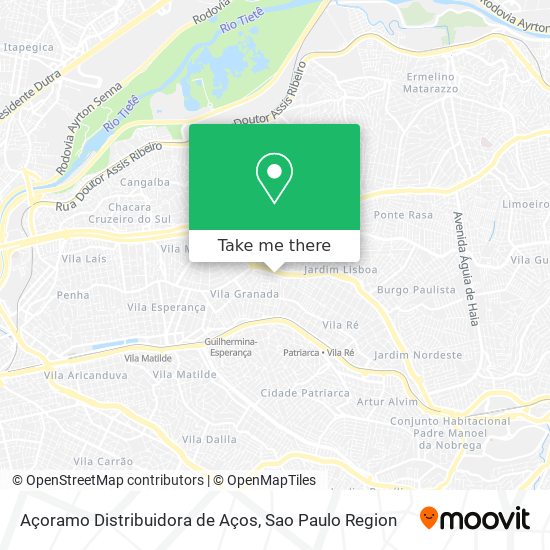 Açoramo Distribuidora de Aços map