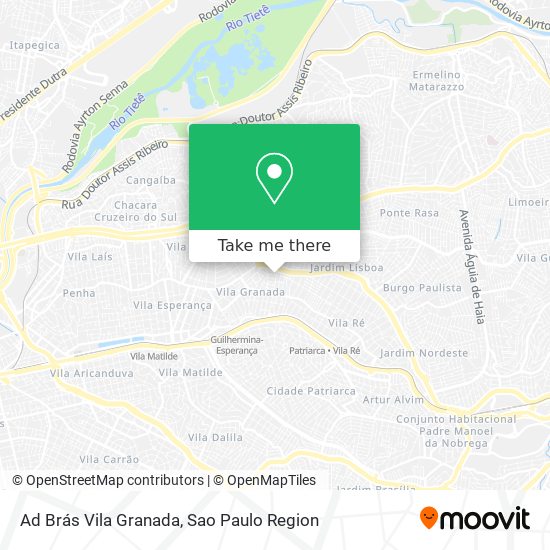 Ad Brás Vila Granada map