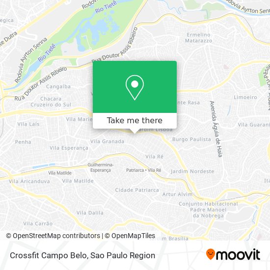 Mapa Crossfit Campo Belo