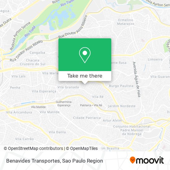 Benavides Transportes map