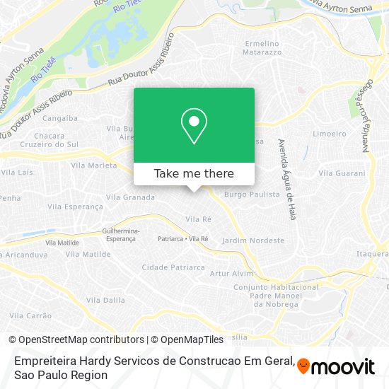 Mapa Empreiteira Hardy Servicos de Construcao Em Geral