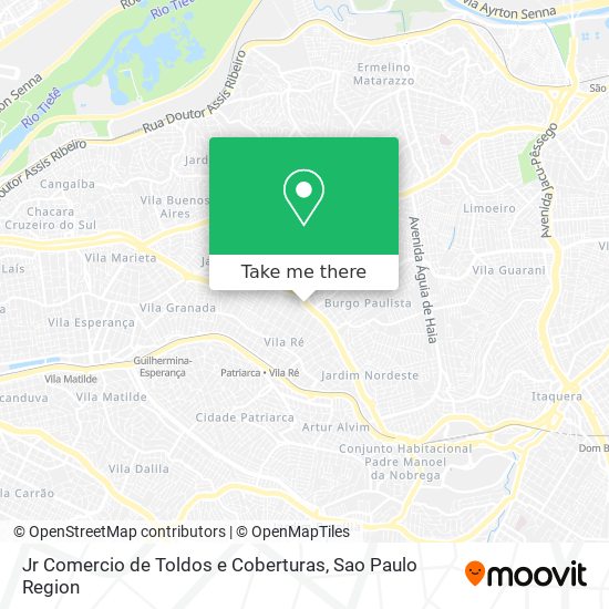 Jr Comercio de Toldos e Coberturas map