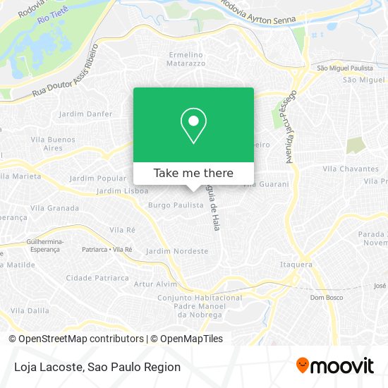 Loja Lacoste map