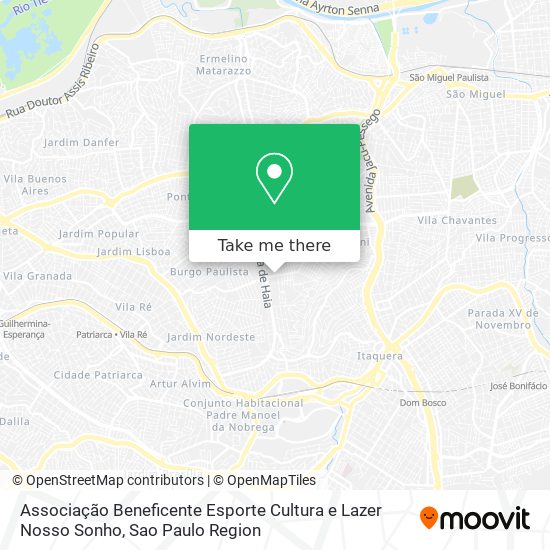 Associação Beneficente Esporte Cultura e Lazer Nosso Sonho map