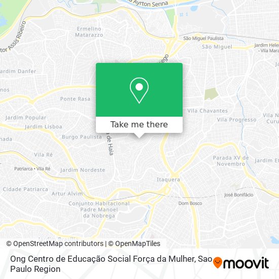 Mapa Ong Centro de Educação Social Força da Mulher