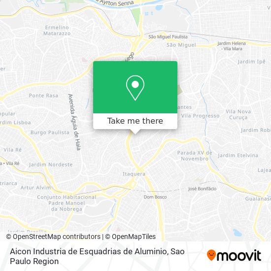 Aicon Industria de Esquadrias de Aluminio map